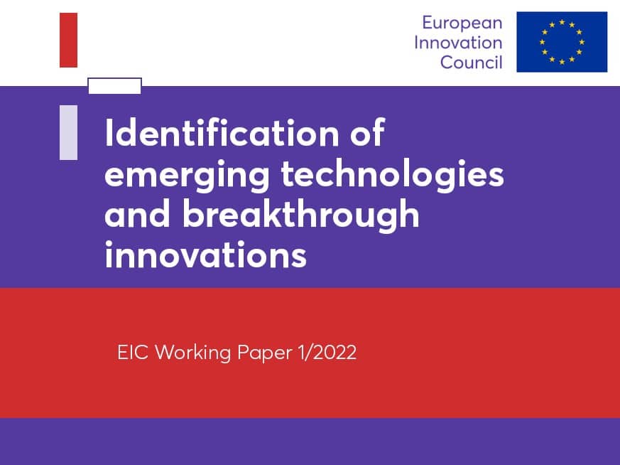 Rapport européen sur les technologies émergentes et innovations de rupture